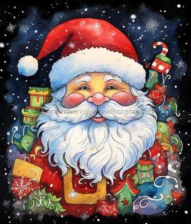 Christmas Sign, Santa Sign, DCO-00183, Sign For Wreath, 8x10